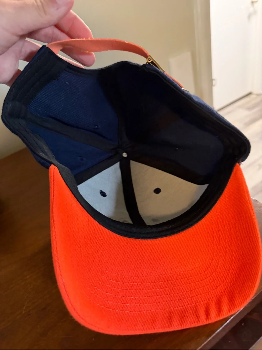 NHL Islander Two-Tone Navy and Orange Cap